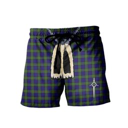 ScotsTee Shop Scottish Newman SC Men's Highland Kilt Sporran Tartan Shorts