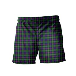 ScotsTee Shop Scottish Malcolm Modern Men's Highland Kilt Sporran Tartan Shorts