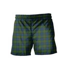 ScotsTee Shop Scottish McAvoy Men's Highland Kilt Sporran Tartan Shorts