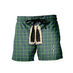 ScotsTee Shop Scottish MacThomas Ancient Men's Highland Kilt Sporran Tartan Shorts