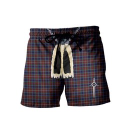 ScotsTee Shop Scottish Moon Georgia USA Men's Highland Kilt Sporran Tartan Shorts