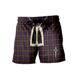 ScotsTee Shop Scottish MacSporran Men's Highland Kilt Sporran Tartan Shorts