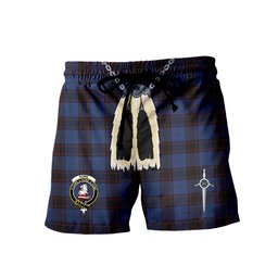 ScotsTee Shop Scottish Home Clan Crest Men's Highland Kilt Sporran Tartan Shorts