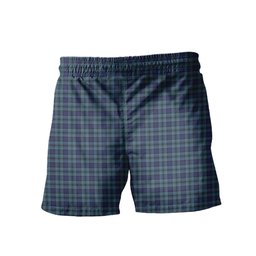 ScotsTee Shop Scottish Hannay Blue Clan Crest Men's Highland Kilt Sporran Tartan Shorts