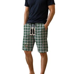ScotsTee Shop Scottish Erskine Green Clan Crest Men's Highland Kilt Sporran Tartan Shorts