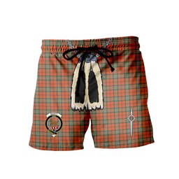 ScotsTee Shop Scottish Scott Ancient Clan Crest Men's Highland Kilt Sporran Tartan Shorts
