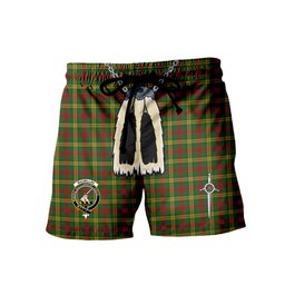 ScotsTee Shop Scottish MacMillan Society of Glasgow Clan Crest Men's Highland Kilt Sporran Tartan Shorts