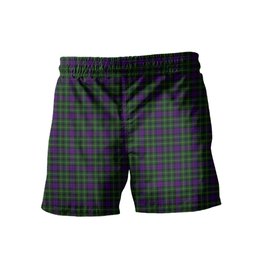 ScotsTee Shop Scottish Abercrombie Wilsons Clan Crest Men's Highland Kilt Sporran Tartan Shorts