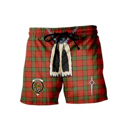 ScotsTee Shop Scottish Maxwell Ancient Clan Crest Men's Highland Kilt Sporran Tartan Shorts