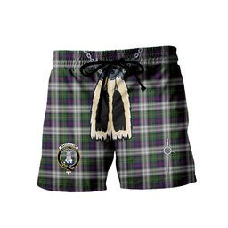 ScotsTee Shop Scottish MacCallum Dress Clan Crest Men's Highland Kilt Sporran Tartan Shorts