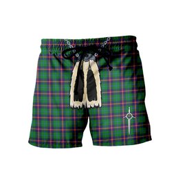 ScotsTee Shop Scottish Young Modern SC Men's Highland Kilt Sporran Tartan Shorts