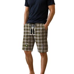 ScotsTee Shop Scottish Buchanan Dress Clan Crest Men's Highland Kilt Sporran Tartan Shorts