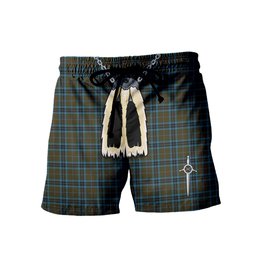ScotsTee Shop Scottish Thomson Hunting Men's Highland Kilt Sporran Tartan Shorts