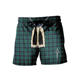 ScotsTee Shop Scottish Duncan Modern Clan Men's Highland Kilt Sporran Tartan Shorts