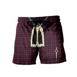 ScotsTee Shop Scottish McLaughlin Men's Highland Kilt Sporran Tartan Shorts