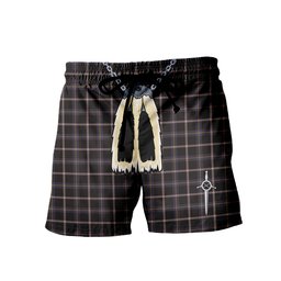ScotsTee Shop Scottish Navy Dress Blue Men's Highland Kilt Sporran Tartan Shorts