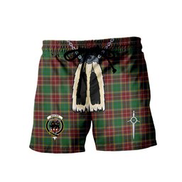ScotsTee Shop Scottish Baxter Clan Crest Men's Highland Kilt Sporran Tartan Shorts