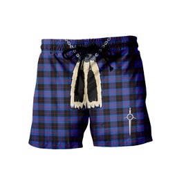 ScotsTee Shop Scottish Maule Modem Men's Highland Kilt Sporran Tartan Shorts