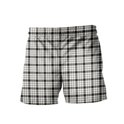 ScotsTee Shop Scottish McFarland Black White Modern Clan Crest Men's Highland Kilt Sporran Tartan Shorts