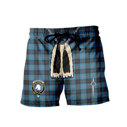 ScotsTee Shop Scottish Horsburgh Clan Crest Men's Highland Kilt Sporran Tartan Shorts