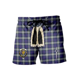 ScotsTee Shop Scottish Sinclair Dress Clan Crest Men's Highland Kilt Sporran Tartan Shorts
