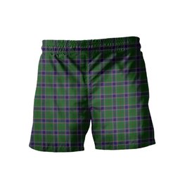 ScotsTee Shop Scottish Sinclair Green Clan Crest Men's Highland Kilt Sporran Tartan Shorts