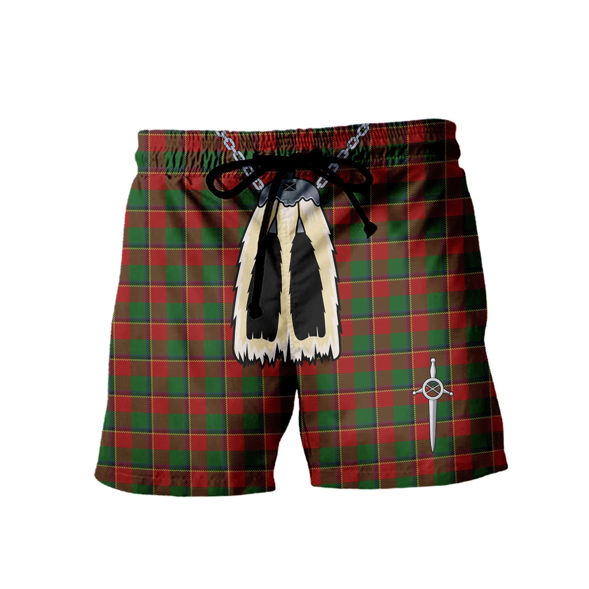 ScotsTee Shop Scottish Turnbull Dress Men's Highland Kilt Sporran Tartan Shorts