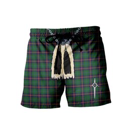 ScotsTee Shop Scottish Young Men's Highland Kilt Sporran Tartan Shorts