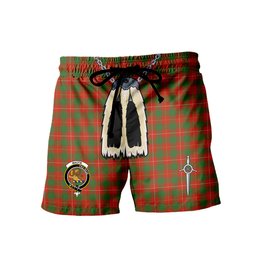 ScotsTee Shop Scottish MacFie Ancient Clan Crest Men's Highland Kilt Sporran Tartan Shorts