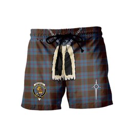 ScotsTee Shop Scottish MacGregor Hastie Clan Crest Men's Highland Kilt Sporran Tartan Shorts