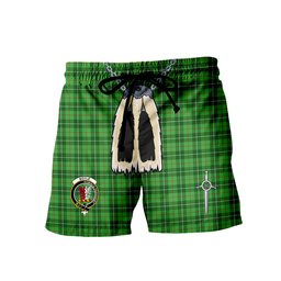 ScotsTee Shop Scottish Boyle SC Clan Crest Men's Highland Kilt Sporran Tartan Shorts