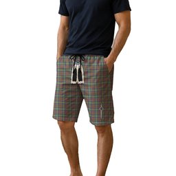 ScotsTee Shop Scottish Shaw Green Modern Men's Highland Kilt Sporran Tartan Shorts
