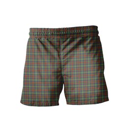 ScotsTee Shop Scottish Shaw Green Modern Men's Highland Kilt Sporran Tartan Shorts