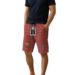ScotsTee Shop Scottish Binning Clan Crest Men's Highland Kilt Sporran Tartan Shorts