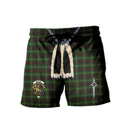 ScotsTee Shop Scottish Martin Clan Crest Men's Highland Kilt Sporran Tartan Shorts