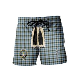 ScotsTee Shop Scottish MacKendrick Dress Clan Crest Men's Highland Kilt Sporran Tartan Shorts
