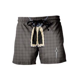 ScotsTee Shop Scottish Stewart Grey Men's Highland Kilt Sporran Tartan Shorts