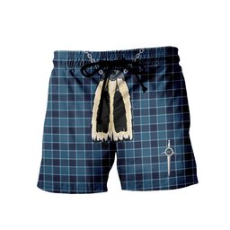 ScotsTee Shop Scottish US Navy Modern Men's Highland Kilt Sporran Tartan Shorts
