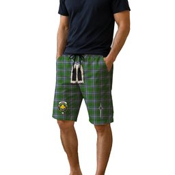 ScotsTee Shop Scottish Pringle Clan Crest Men's Highland Kilt Sporran Tartan Shorts