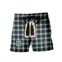 ScotsTee Shop Scottish Black Watch Dress Modern Clan Crest Men's Highland Kilt Sporran Tartan Shorts