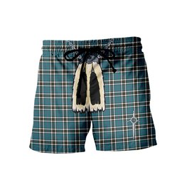 ScotsTee Shop Scottish Thompson Society Dress Blue Ancient Men's Highland Kilt Sporran Tartan Shorts