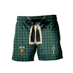ScotsTee Shop Scottish Ewing Ancient Clan Crest Men's Highland Kilt Sporran Tartan Shorts