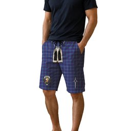 ScotsTee Shop Scottish Kirkcaldy Clan Crest Men's Highland Kilt Sporran Tartan Shorts