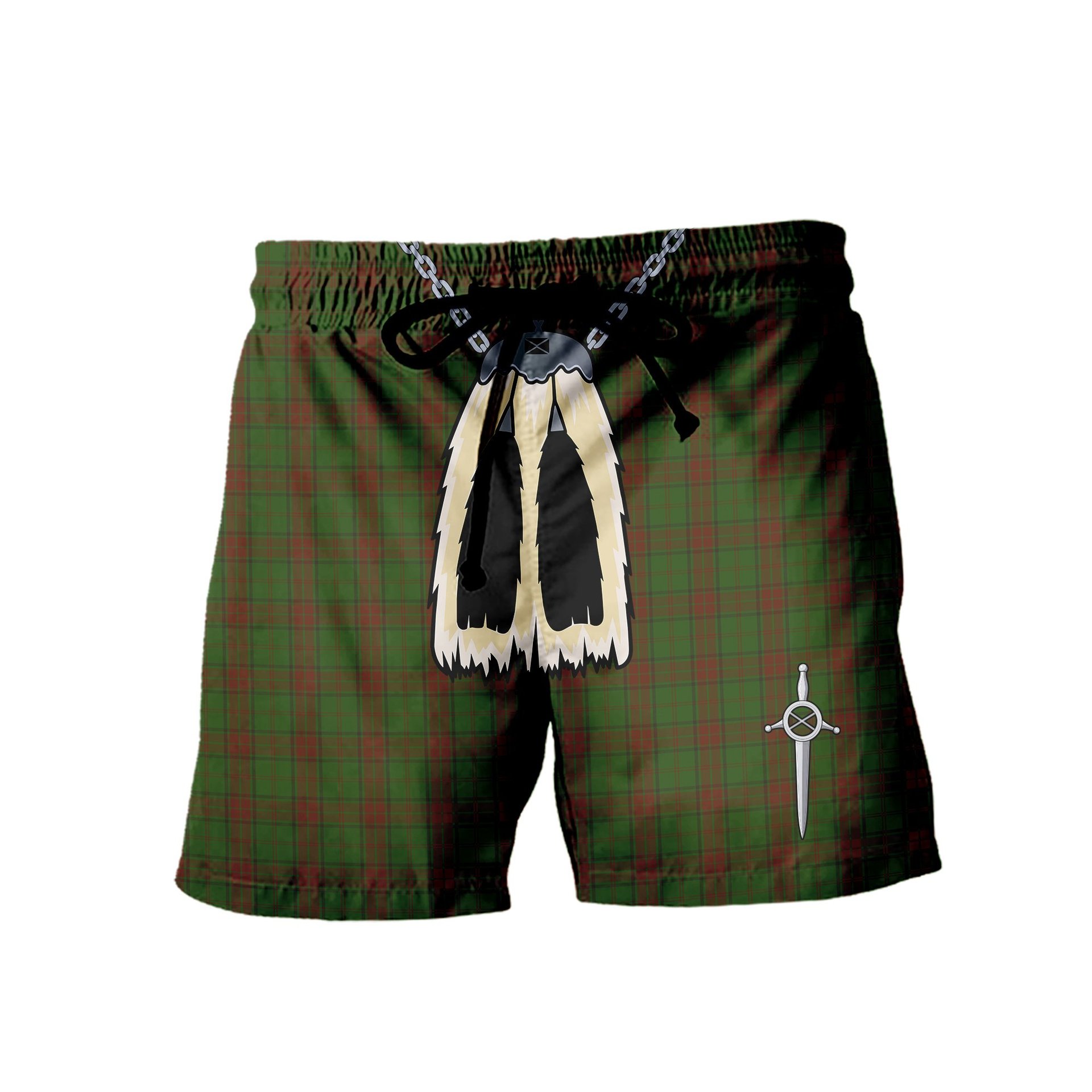 ScotsTee Shop Scottish Maxwell Hunting SC Men's Highland Kilt Sporran Tartan Shorts