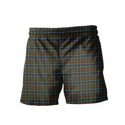 ScotsTee Shop Scottish MacTavish Hunting Clan Crest Men's Highland Kilt Sporran Tartan Shorts