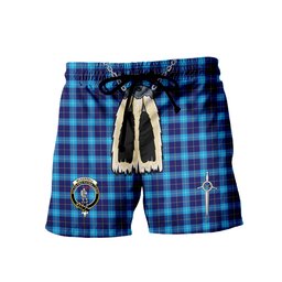 ScotsTee Shop Scottish McKerrell Clan Crest Men's Highland Kilt Sporran Tartan Shorts