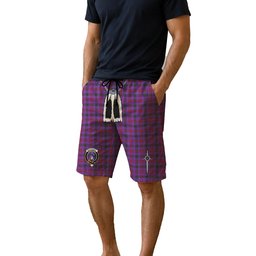 ScotsTee Shop Scottish Montgomery Modern Clan Crest Men's Highland Kilt Sporran Tartan Shorts