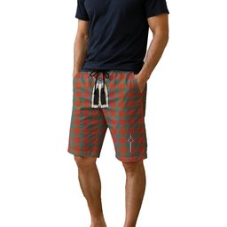 ScotsTee Shop Scottish Robertson Ancient Men's Highland Kilt Sporran Tartan Shorts