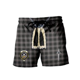 ScotsTee Shop Scottish Moffat 1984 Clan Crest Men's Highland Kilt Sporran Tartan Shorts