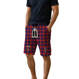 ScotsTee Shop Scottish McCracken Clan Crest Men's Highland Kilt Sporran Tartan Shorts